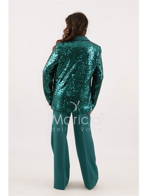 Completo in paiette tailleur  3 pezzi MARICLA ELEGANCE | JC35273VERDE